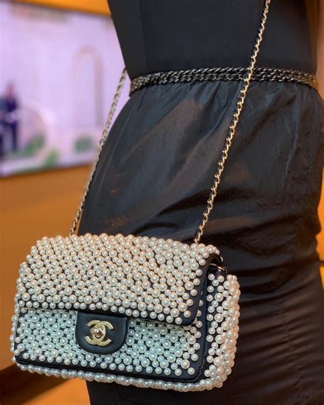 chanel s s19 flap bag with pearls|Chanel Mini Bags & Flap Bags On Sale .